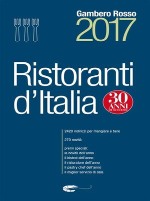 cover image of Ristoranti d'Italia 2017